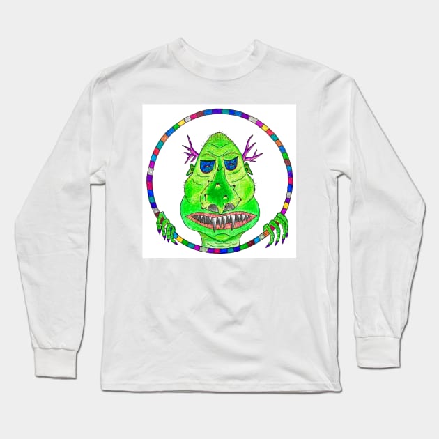 Green Monster Long Sleeve T-Shirt by JimLorman